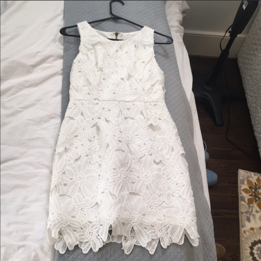 White floral dress